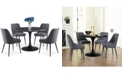 Steve Silver Colfax 5-Pc. Dining Set, (Black Table & 4 Side Chairs)